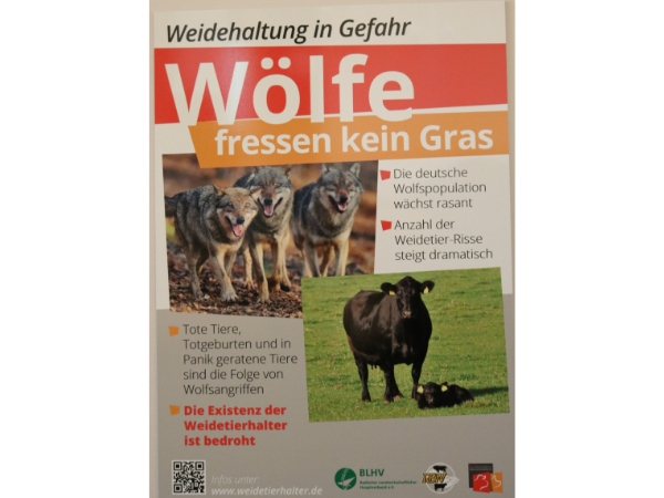 Plakativ gegen den Wolf